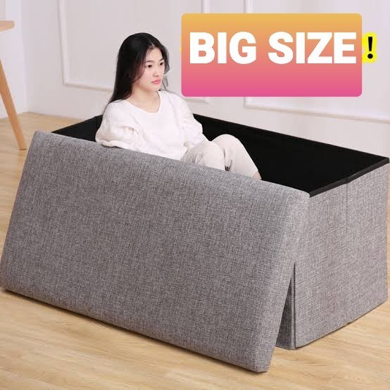 Storage Box Bentuk Sofa Ottoman Kotak Tempat Penyimpanan Barang Mainan