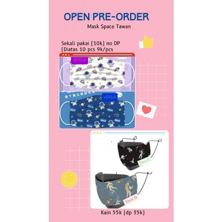 ready stock mask space tay tawan