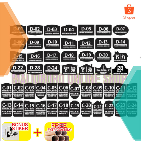 

TERLARIS MODERN SERIES 03 NOMOR / NOMER RUMAH AKRILIK / ACRYLIC MURAH Keren