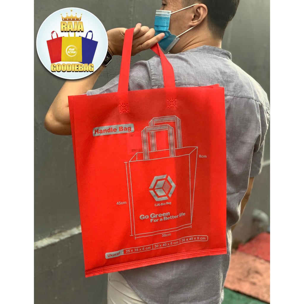 

Tas Tali Handle Souvenir / Tas Belanja 30x40x16cm tipis
