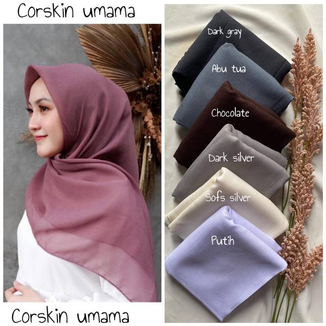 HIJAB SEGIEMPAT UMAMA / Jilbab Segi empat umama Cornskin Lc