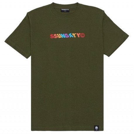 

SundaySundayCo - Kaos Pria - Forever Niji logo 02 Army Green