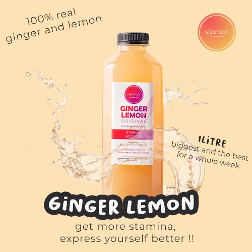 

Minuman Kesehatan SIJAMON Jahe Ginger Lemon Original 1 liter Healthy Drink / Stamina Booster