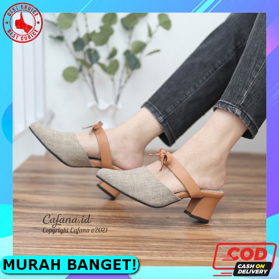 Heels Wanita Cewek Cewe Import V84I6 Heels White Presilia Heel So Vh932 Sandal Hak Tahu Kaca Premium