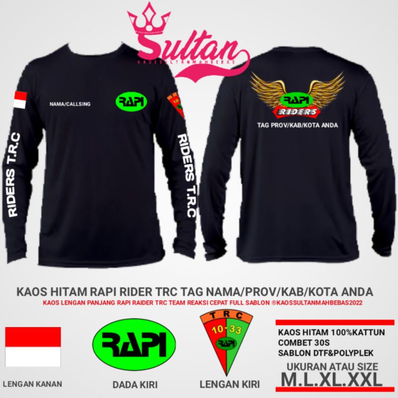 KAOS RAPI RIDERS/Kaos RAPI RIDERS/ATASAN RAPI RIDERS//SERAGAM RAPI RIDERS