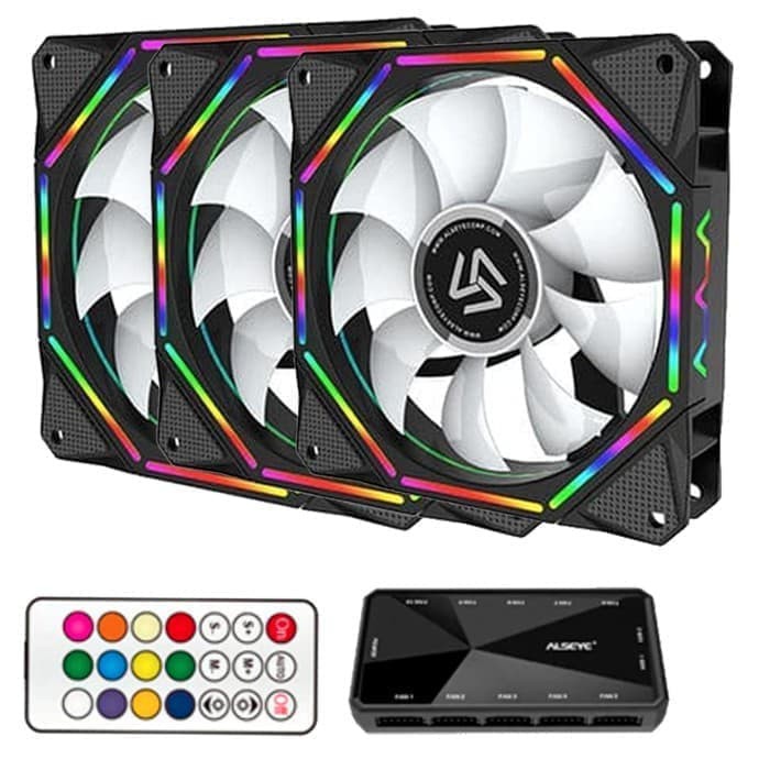 FAN CASE PENTAGON RGB + Controller Set EL120 KIT