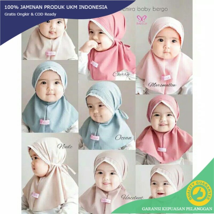 Bergo Bayi Lucu Renda kepala Anak /anak kids renda kepala 0-1 th