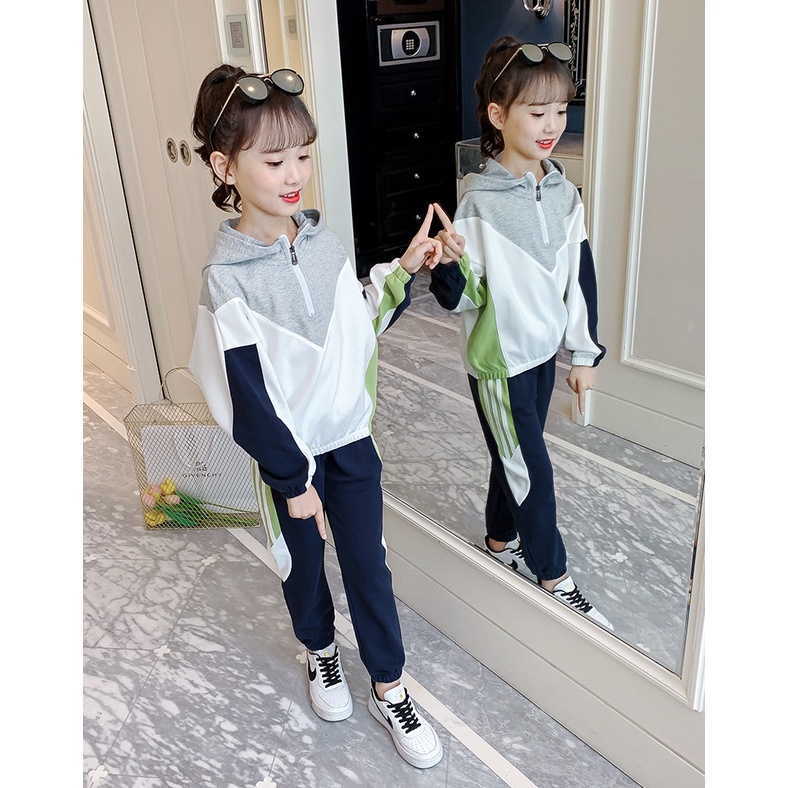 SETELAN ANAK PEREMPUAN/ SET JAKET HOODIE IMPORT 5thn-10thn SKU0152