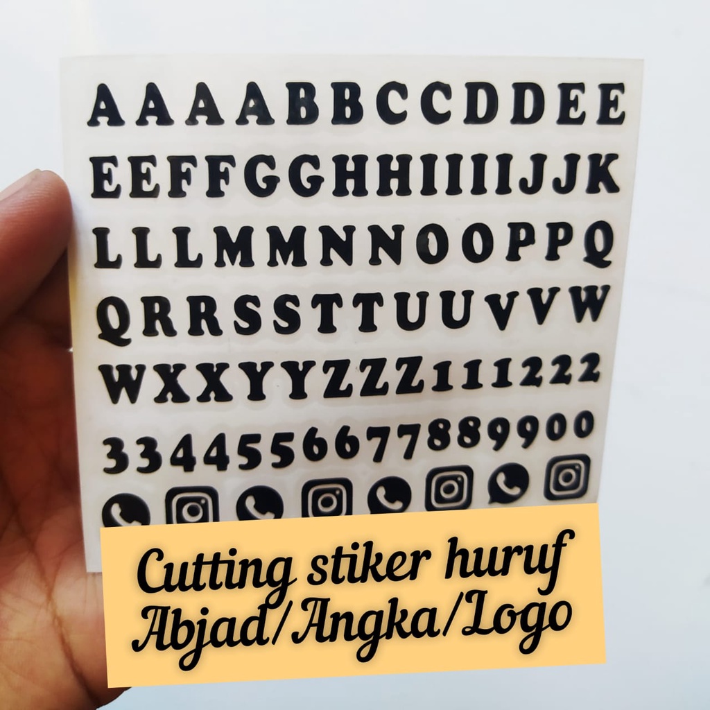 

Cutting Stiker Huruf Abjad/Angka/Logo Untuk Mobil/Motor/Laptop