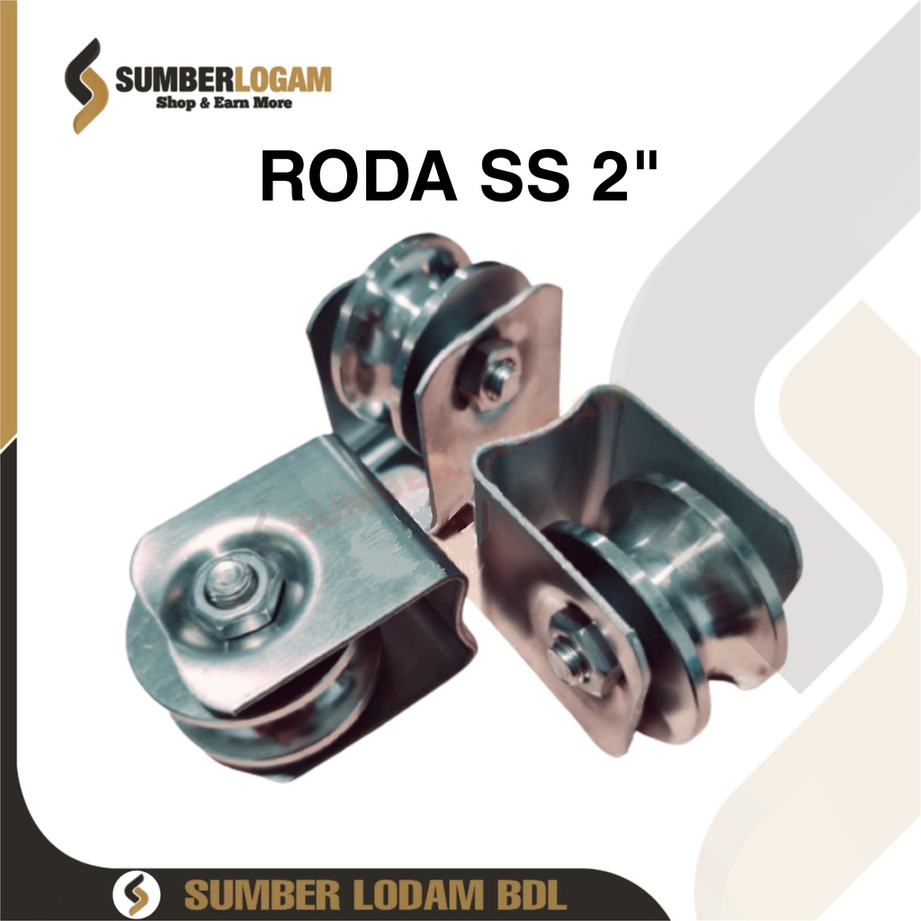 Roda Pintu Pagar Stainless 2" inchi