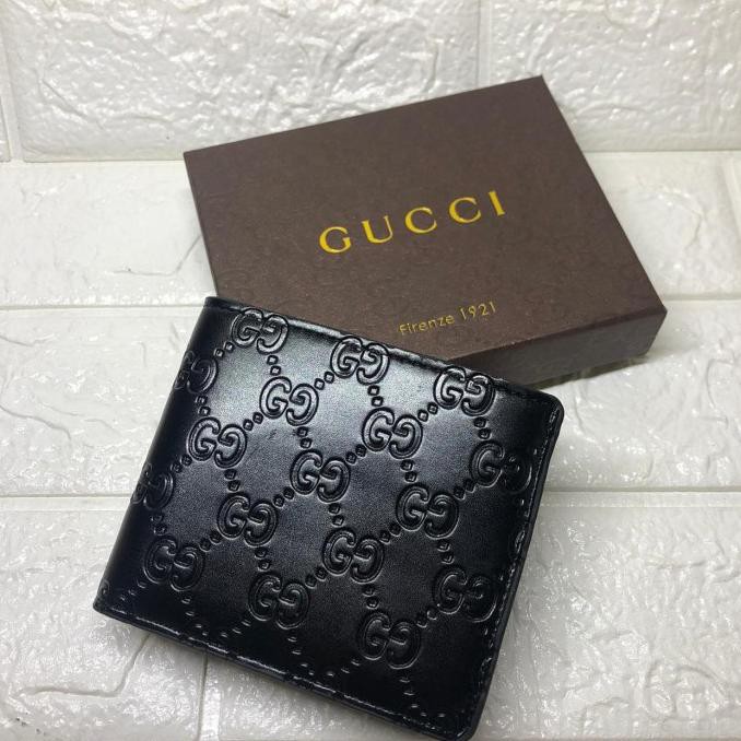 Produk Dompet Gucci Emboss Hitam Import / Dompet Pendek Pria Sale