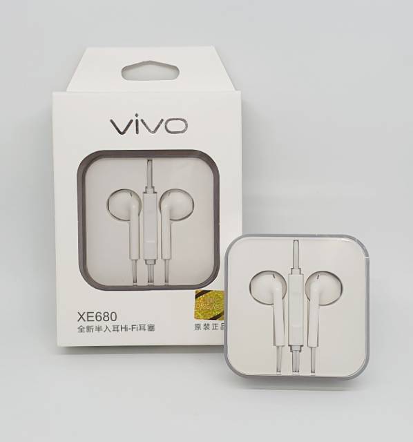 Headset VIVO XE 680 V5 Plus V7 V9 V11 X20 X21 Original 100% Handsfree Earphone VIVO XE 680 Y83 Y97