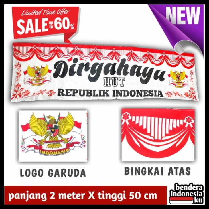 Jual Bendera Merah Putih Panjang Bendera Backdrop Garuda Umbul Umbul Kode Shopee Indonesia