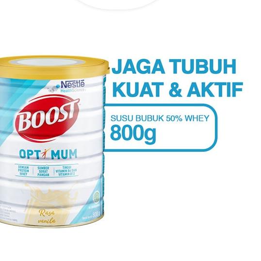 

ツ NESTLE BOOST Optimum Susu Nutrisi Vanila Dewasa dan Lansia Kaleng 800g Baru