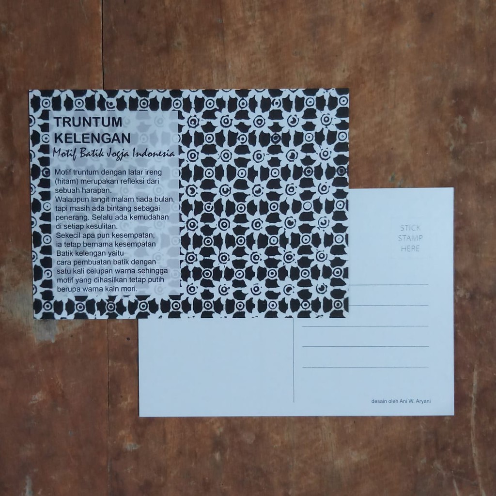 

KARTU POS BATIK POSTCARD - MOTIF TRUNTUM KELENGAN