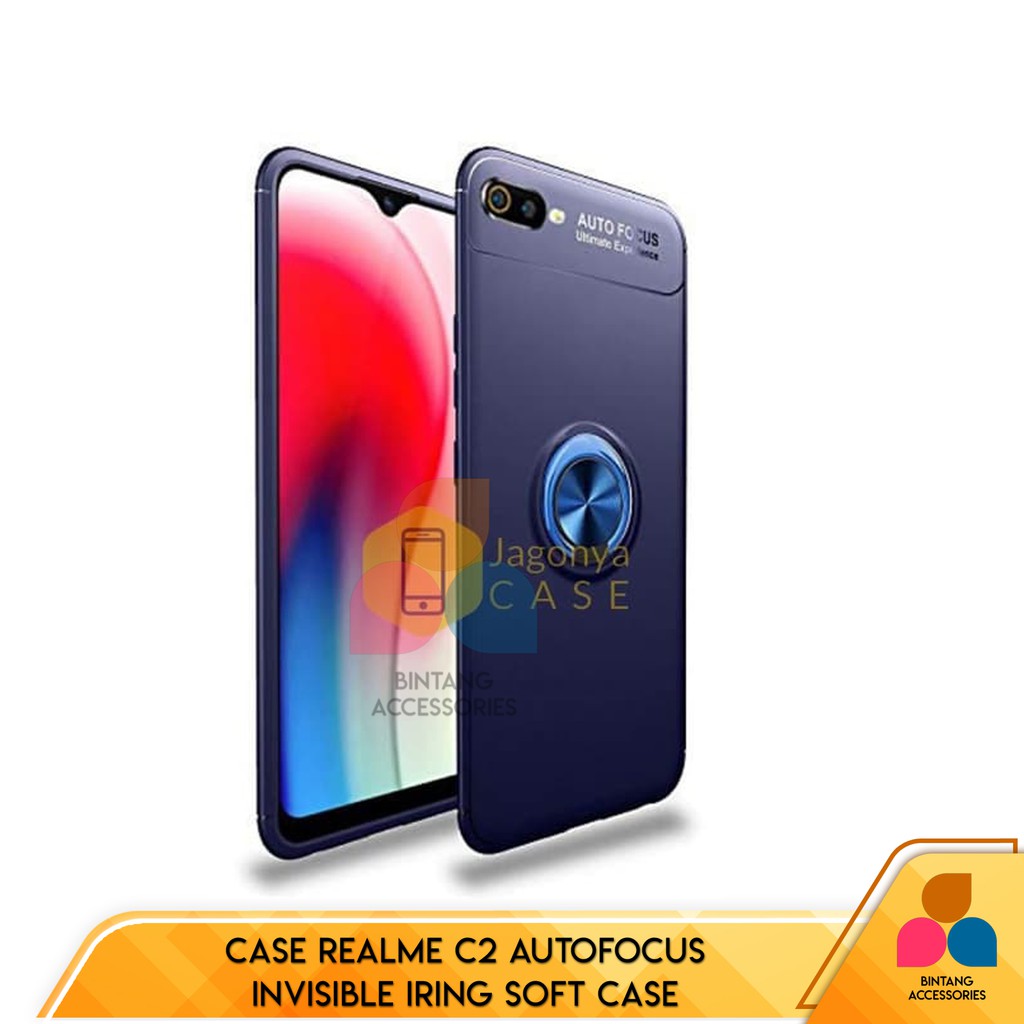 Case Realme C2 Autofocus Invisible Iring Soft Case Soft Casing Bintang Acc