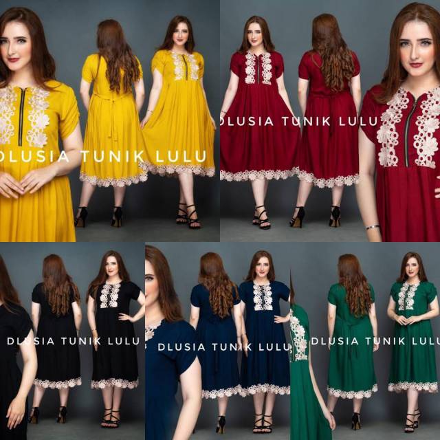 Daster Arabia Tunik/Busui/Renda/Santung Super