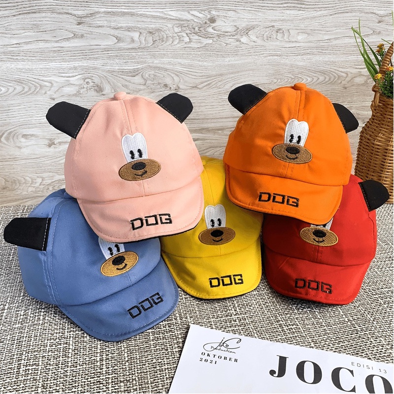 Jocoproduction - Topi Fashon Baby Hat Doggie Cute Anak Bayi Laki-laki & Perempuan Unisex Bordir-5