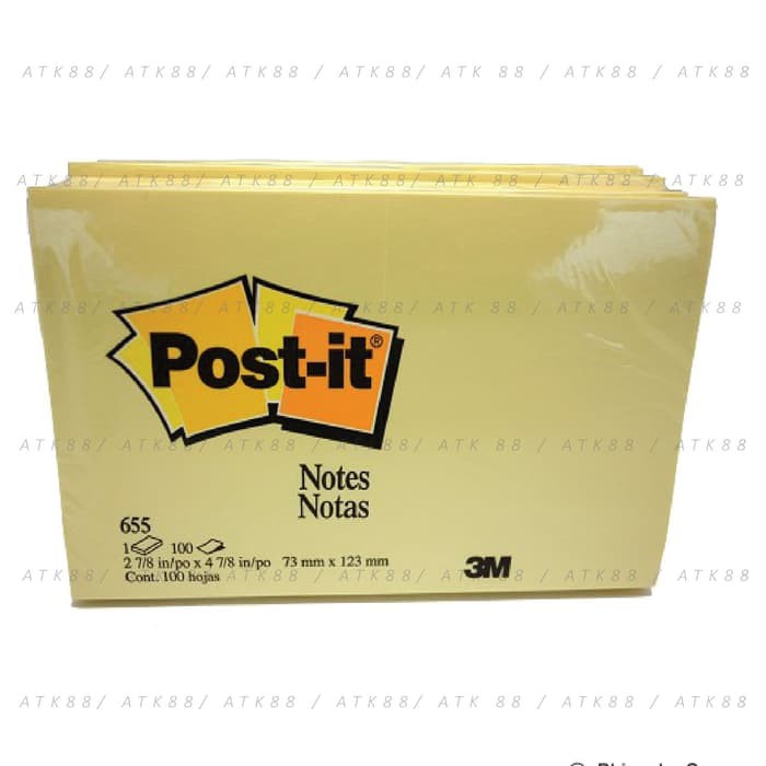 

Order Langsung Sticky Notes Post-it No. 655 1 Pad. 73 x 123 mm Murah
