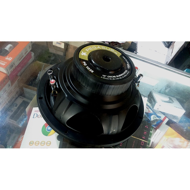 SPEAKER SUBWOOFER PEGASUS 10" Inch 150 W Double Coil Bass Menglegar