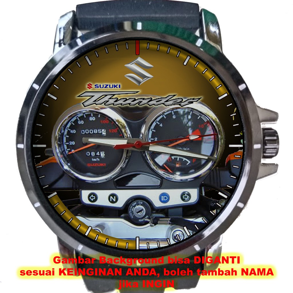 Suzuki THUNDER 125 Speedometer art 3 Keren Jam Tangan Pria Custom Gambar Logo Nama