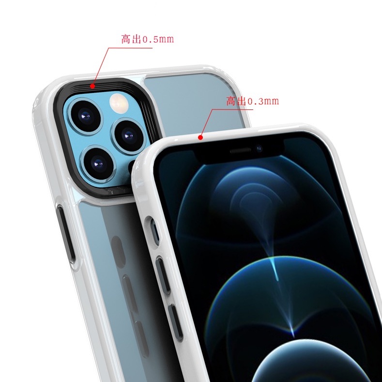 Case Pelindung Bahan Tpu + Pc Untuk iPhone 14 Casing Hybrid Matte + Tombol Alloy + Pelindung Kamera Anti Gores Untuk iPhone 11 12 13 14 Pro Max