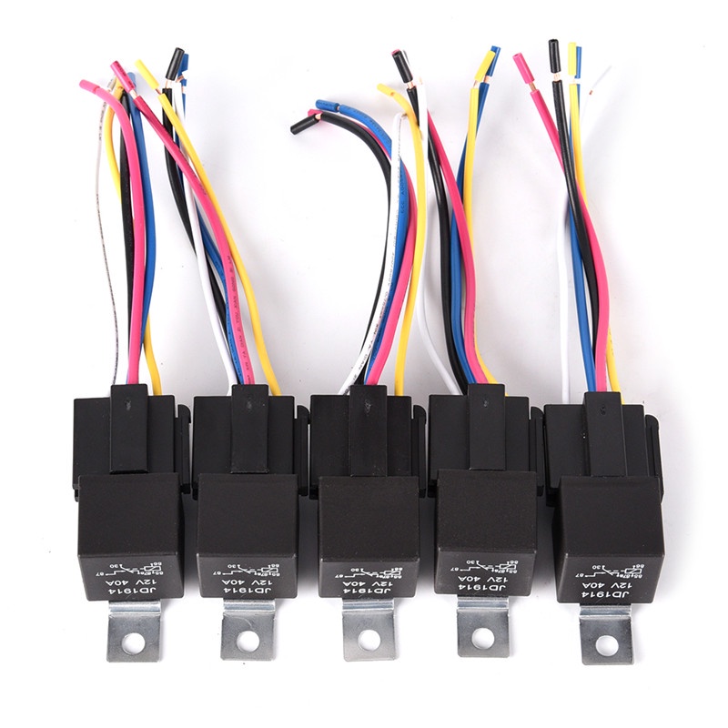 Happy - Relay 12v 5pin 40a 5pin Tahan Air Dengan Soket Relay Untuk Mobil