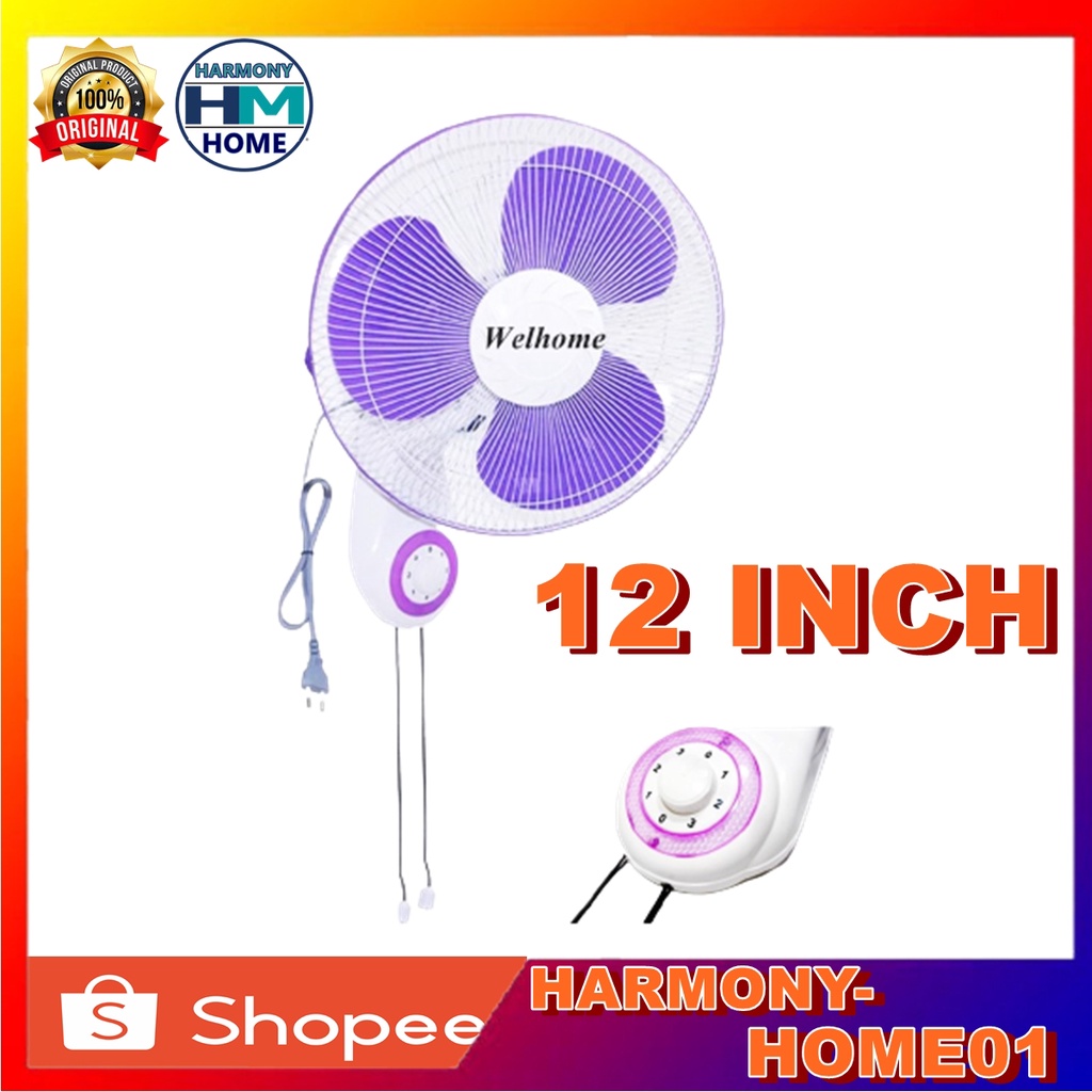 Kipas Angin Dinding WELHOME 12 inch