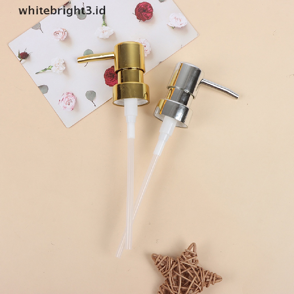 {whitebright3.id} Metal Soap Pump Liquid Lotion Dispenser Replacement Head 28 Thread Pump Cap ,