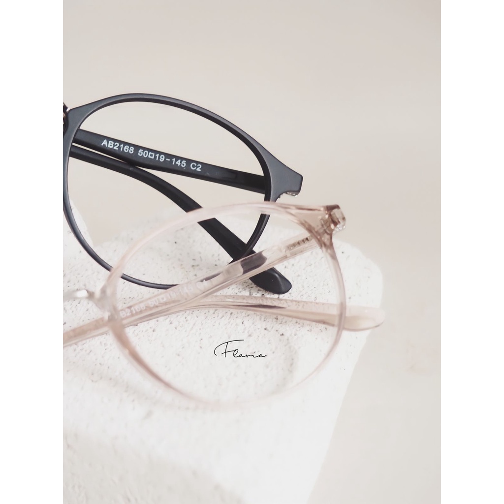 Flavia Eyewear - Kacamata Arabelle Round Elastic (custom minus, photochromic, blueray, bluechromic dan photobrown)