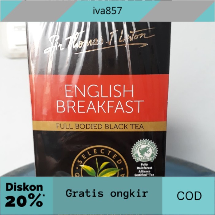 

PROMO LIPTON TEA ENGLISH BREAKFAST 60gr GRATIS ONGKIR
