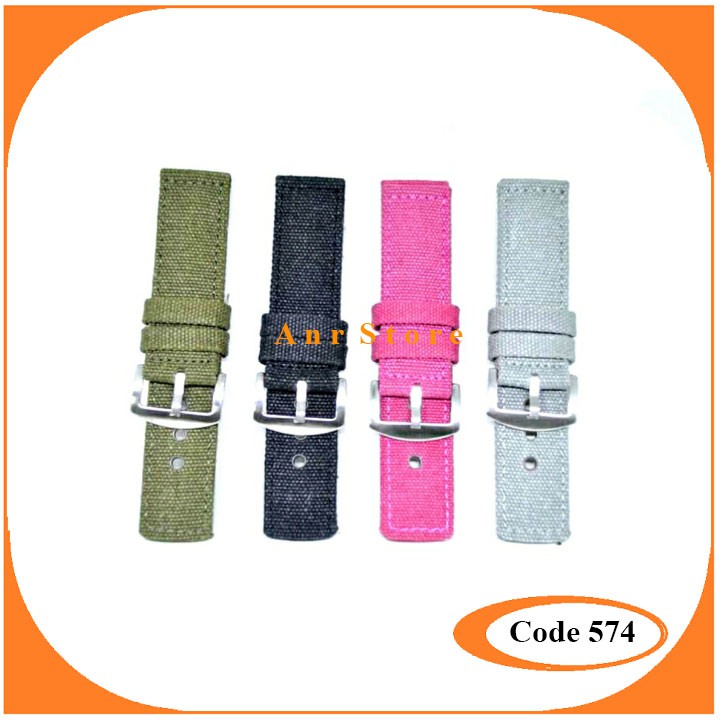 Tali Jam Tangan Kanvas Premium 20 mm 22 mm 24 mm