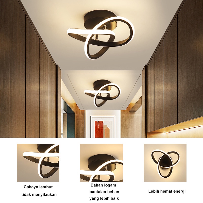Golden LED Lampu Plafon LED Ceiling Light Lampu Hias Rumah Ruang Tamu Kamar Minimalis Tempat Lampu Plafon Ceiling Lampu