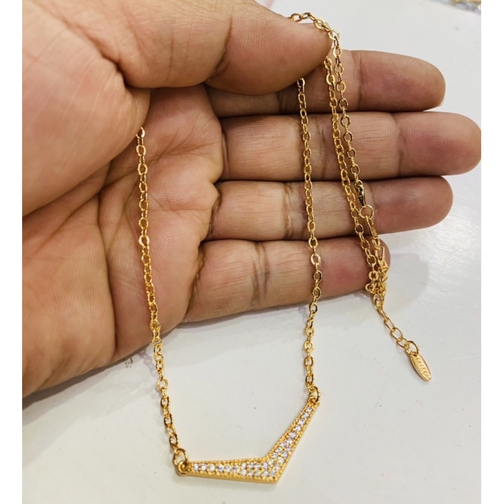 kalung Fuji //permata//kalung lapis emas//kalung