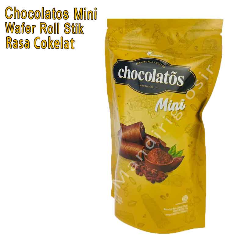 Wafer Roll Stik *Chocolatos Mini * Rasa Cokelat &amp; Keju * Pouch