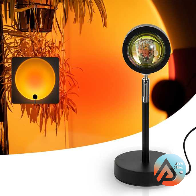 DIHAPUS APEN Lampu Sorot Dekorasi Kamar LED Sunset Lamp || Lampu Live Dekorasi Foto Aestetic Barang 