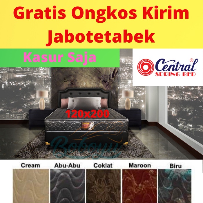 Fachriagro- Kasur Matras Central Springbed Deluxe Ukuran 120X200 (Full) - Putih