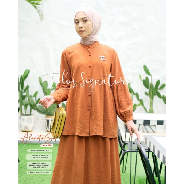 Set polos muslimah kekinian Alareta set by Tulus signature