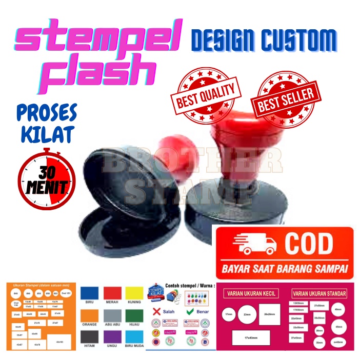 

STEMPEL CUSTOM / OVAL 51X37 MM / OTOMATIS TINTA / BISA 2 WARNA