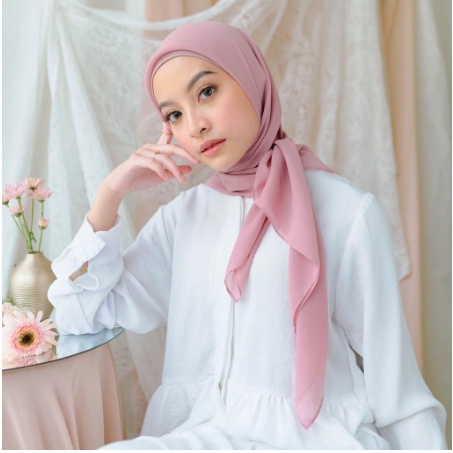 Kerudung Segiempat Polos BELLA SQUARE Hijab Pollycotton Jilbab Bela Murah