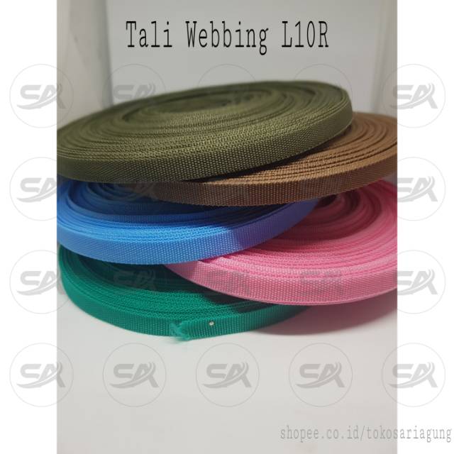

TALI WEBBING L10R/ BISBAN WEBING 1cm (ROL | 36 yard) KALUNG KUCING