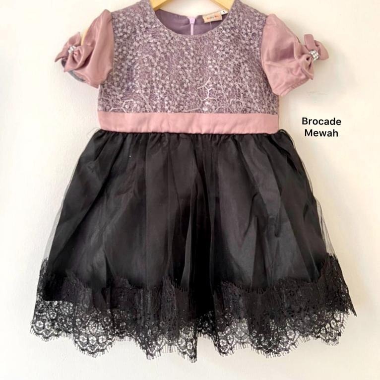 Dress Pesta Kondangan Ulang Tahun Mewah Lucu Bayi Anak Perempuan Cewek Terlaris Kode S Babeebabyshop