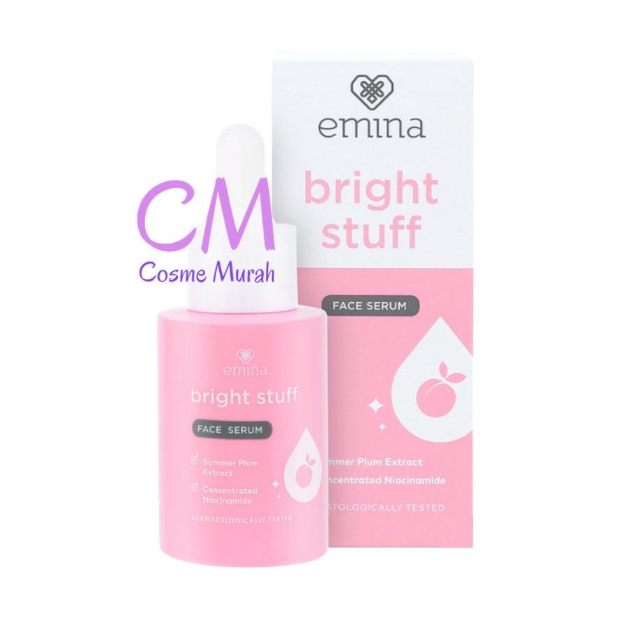 EMINA Bright Stuff Series dan Acne Prone | Moisturizing Cream Toner Face Wash Tone Up Mask Serum-Serum 30ml