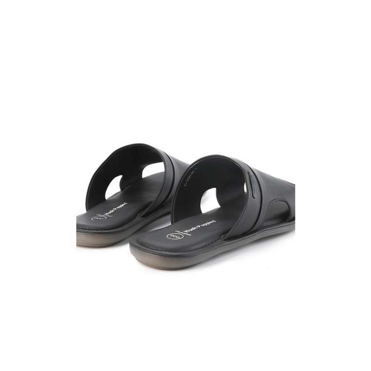 SANDAL SLIDE KULIT HUSH PUPPIES PRIA ORIGINAL CASUAL ASLI HITAM HM28