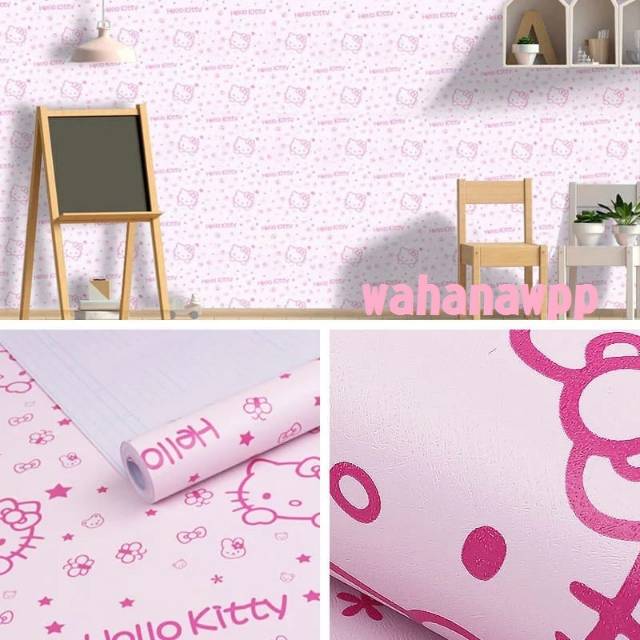 Wallpaper sticker Hello Kitty Kepala 10 Meter