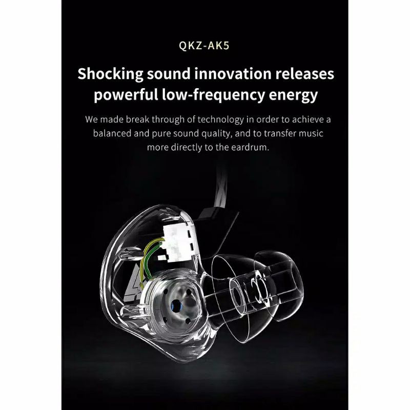 QKZ AK5 earphone Sport stereo bass music telfon headset mic original