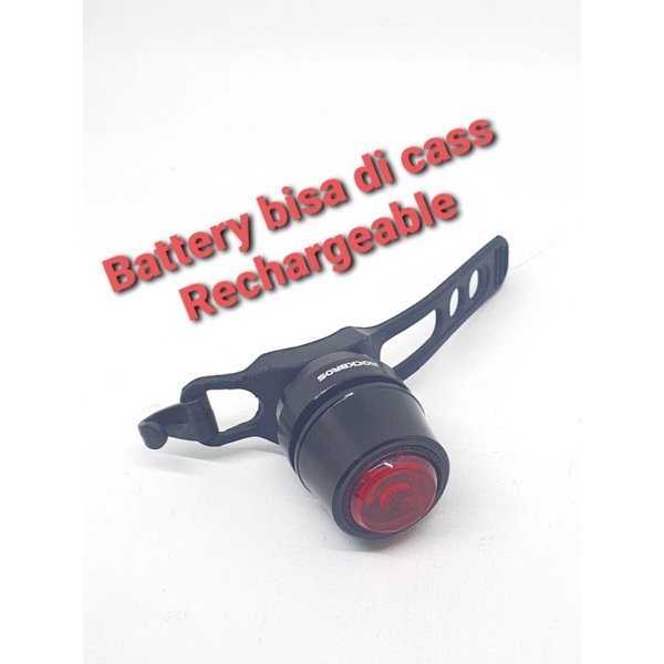Accesories Sepeda ROCKBROS TL001 Lampu Belakang Sepeda Rechargeable Waterproof