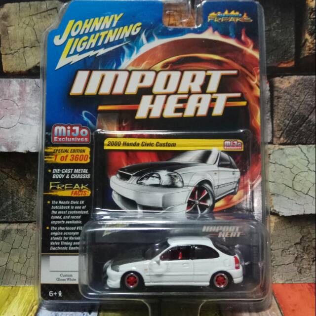 Diecast Johnny Lightning Honda Civic White Limited