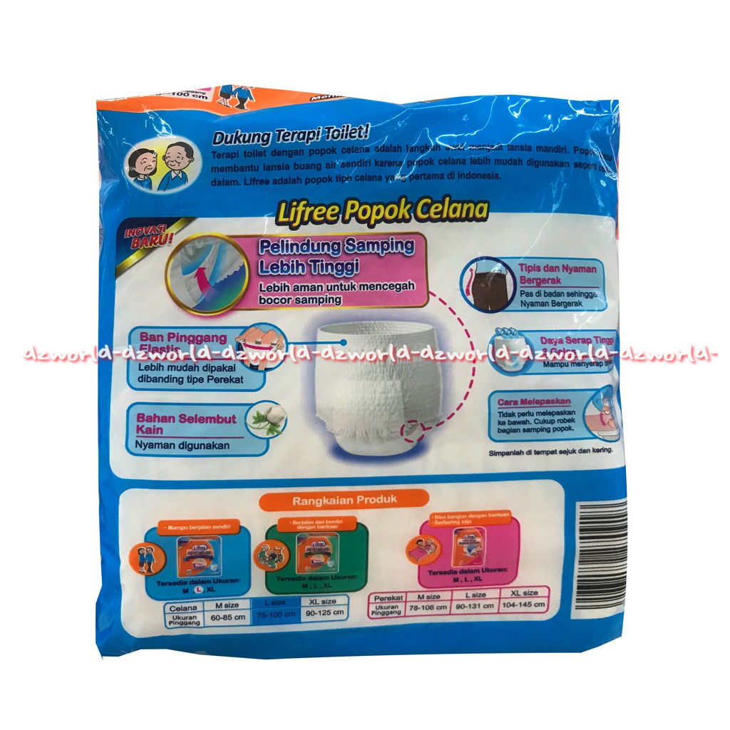 Lifree Popok Celana Diapers Dewasa Life Free Liffree L 4 Diaper Orang Tua L4 Life Free