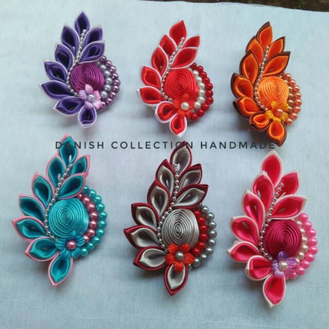 Kanzashi mutiara bros kanzashi bros bunga mutiara